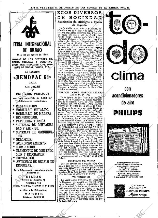 ABC MADRID 21-06-1968 página 96