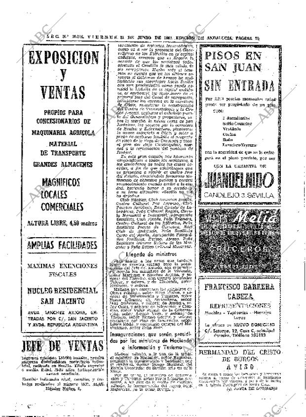 ABC SEVILLA 21-06-1968 página 70