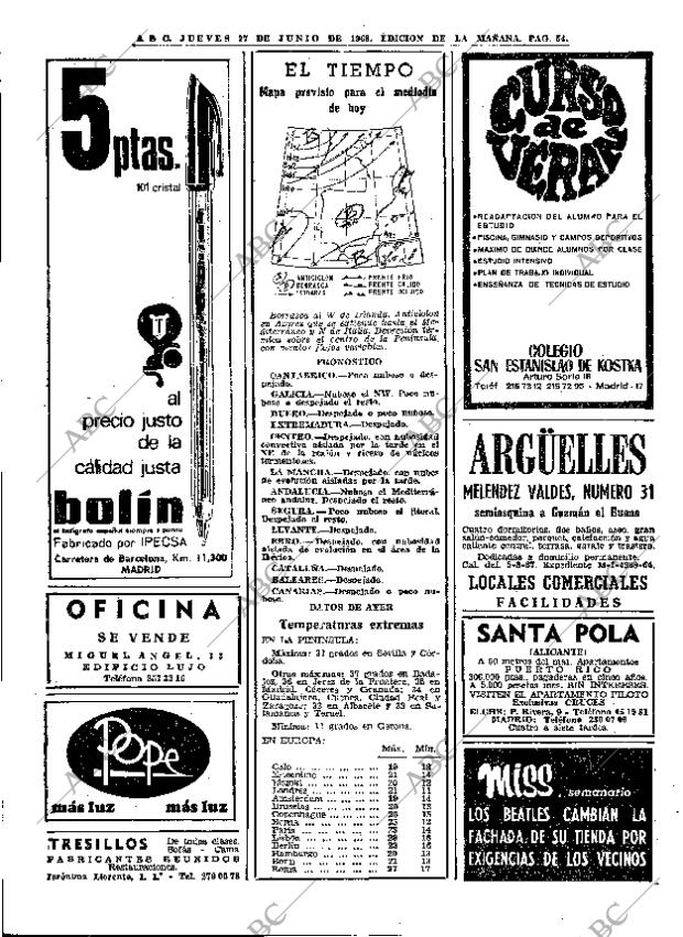 ABC MADRID 27-06-1968 página 54