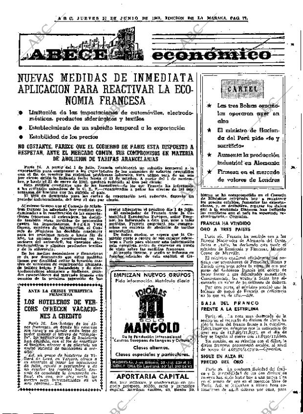 ABC MADRID 27-06-1968 página 77