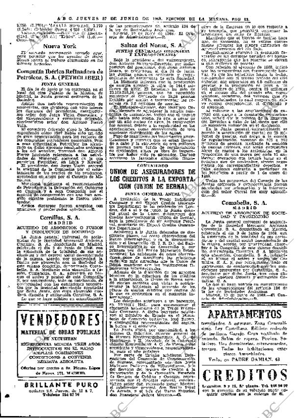 ABC MADRID 27-06-1968 página 82