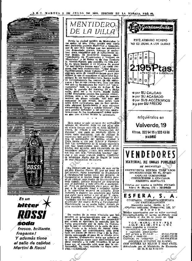 ABC MADRID 02-07-1968 página 62