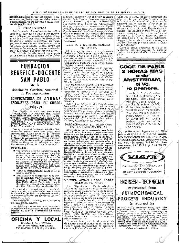 ABC MADRID 10-07-1968 página 70