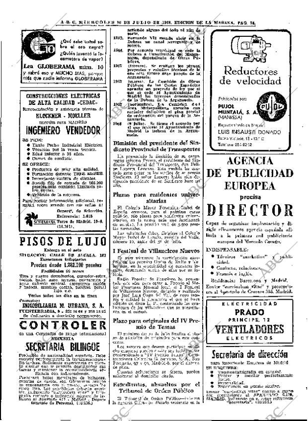 ABC MADRID 10-07-1968 página 74