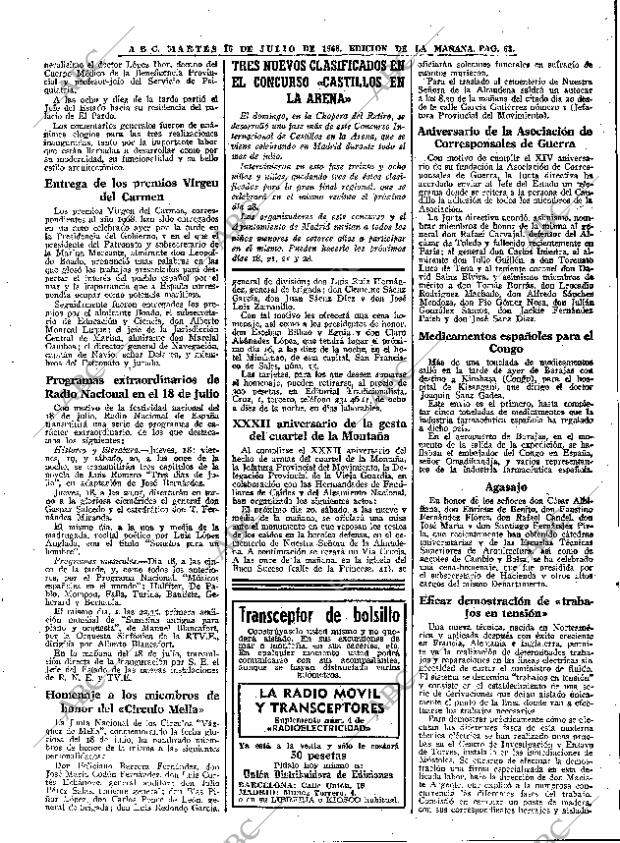 ABC MADRID 16-07-1968 página 63