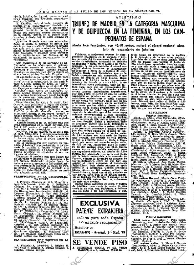 ABC MADRID 16-07-1968 página 77