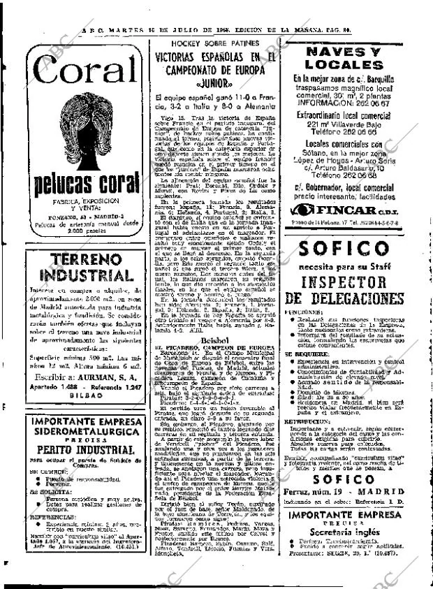 ABC MADRID 16-07-1968 página 80