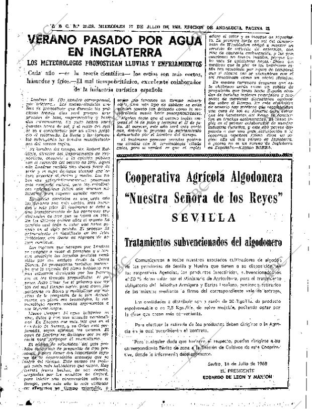 ABC SEVILLA 17-07-1968 página 21