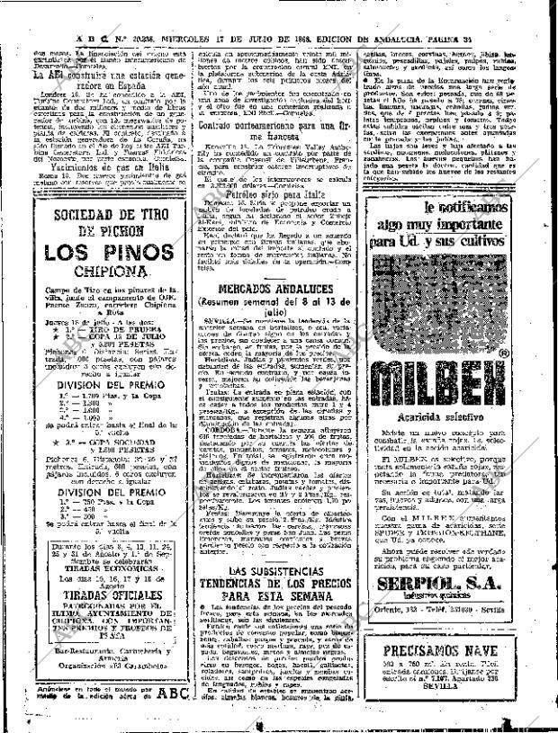 ABC SEVILLA 17-07-1968 página 34