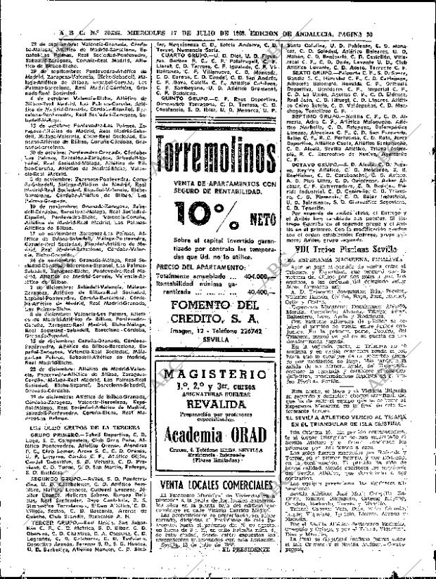 ABC SEVILLA 17-07-1968 página 50