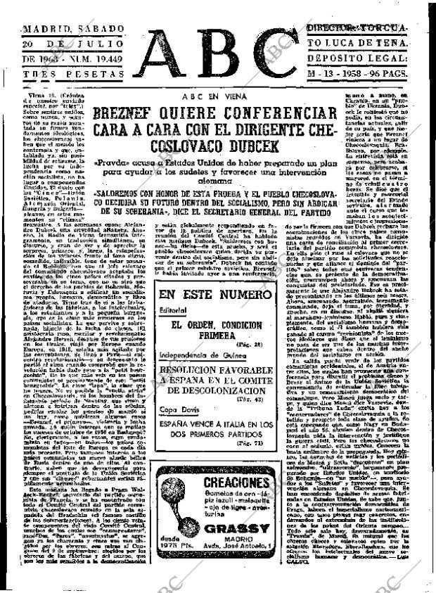 ABC MADRID 20-07-1968 página 31