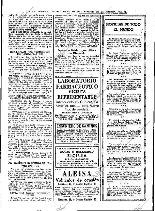 ABC MADRID 20-07-1968 página 38