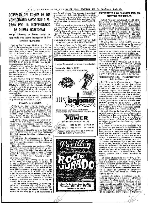 ABC MADRID 20-07-1968 página 43