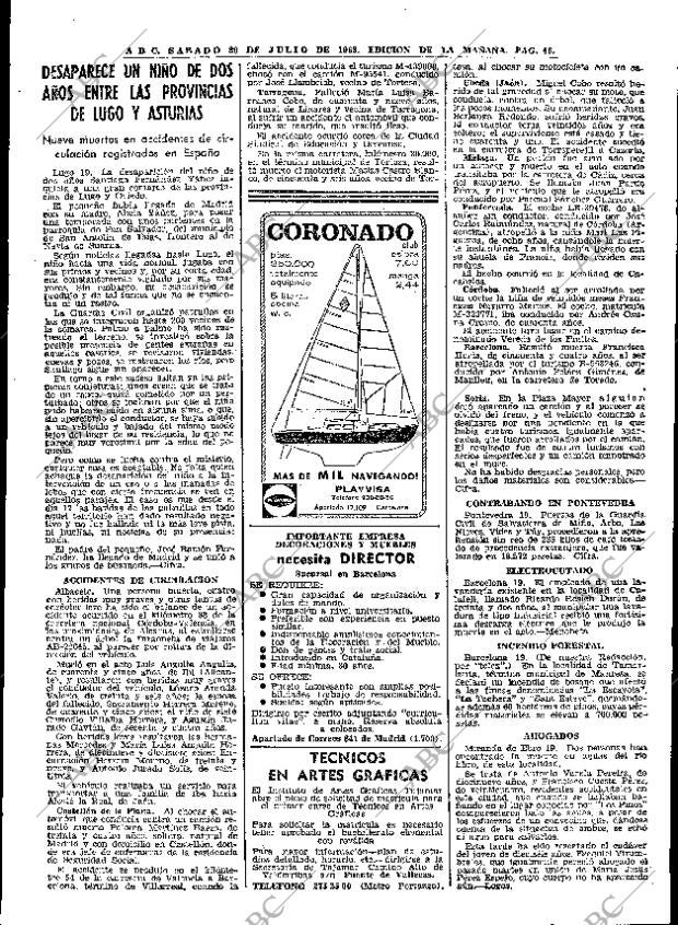 ABC MADRID 20-07-1968 página 46