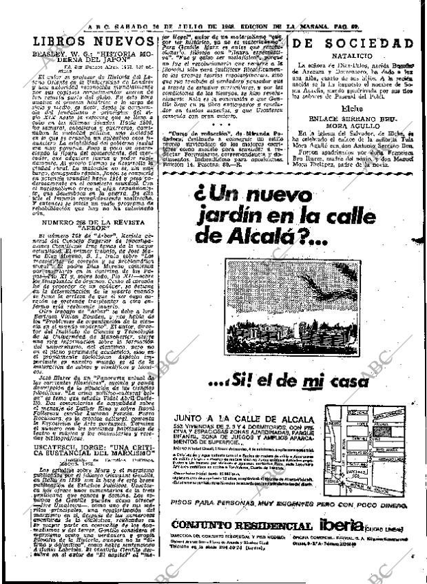 ABC MADRID 20-07-1968 página 63