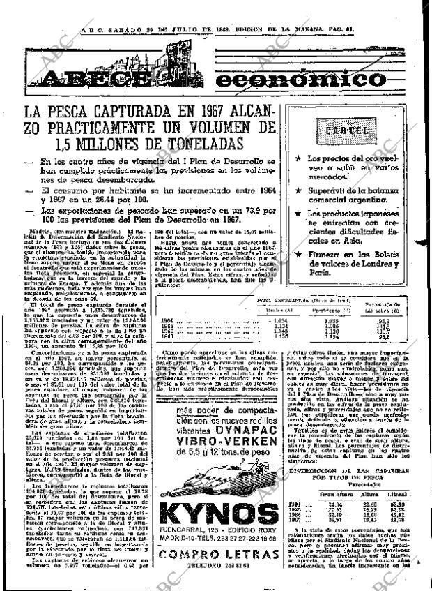 ABC MADRID 20-07-1968 página 67