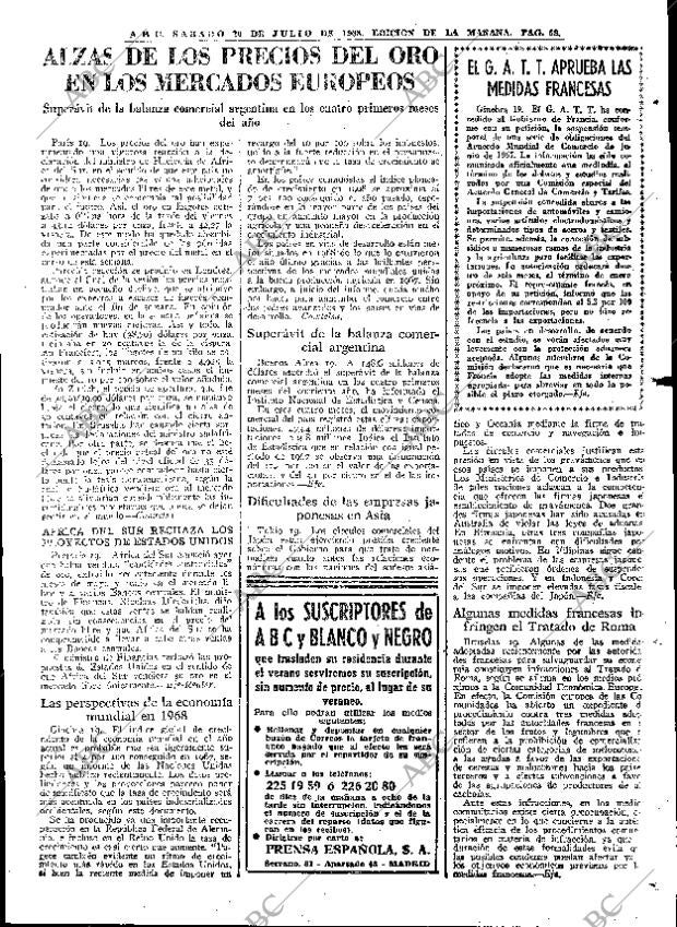ABC MADRID 20-07-1968 página 69