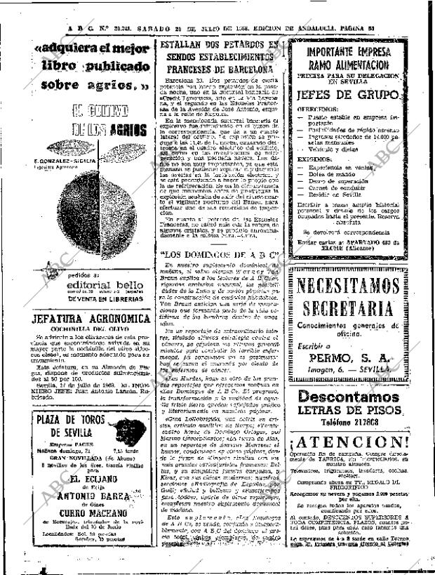 ABC SEVILLA 20-07-1968 página 84