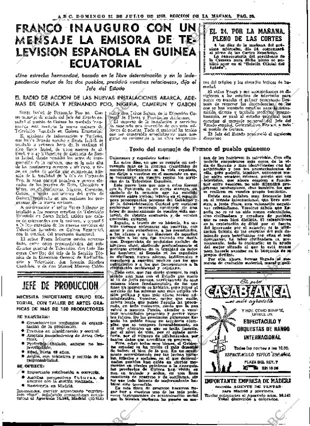 ABC MADRID 21-07-1968 página 25