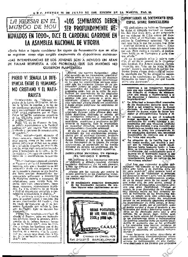 ABC MADRID 25-07-1968 página 43