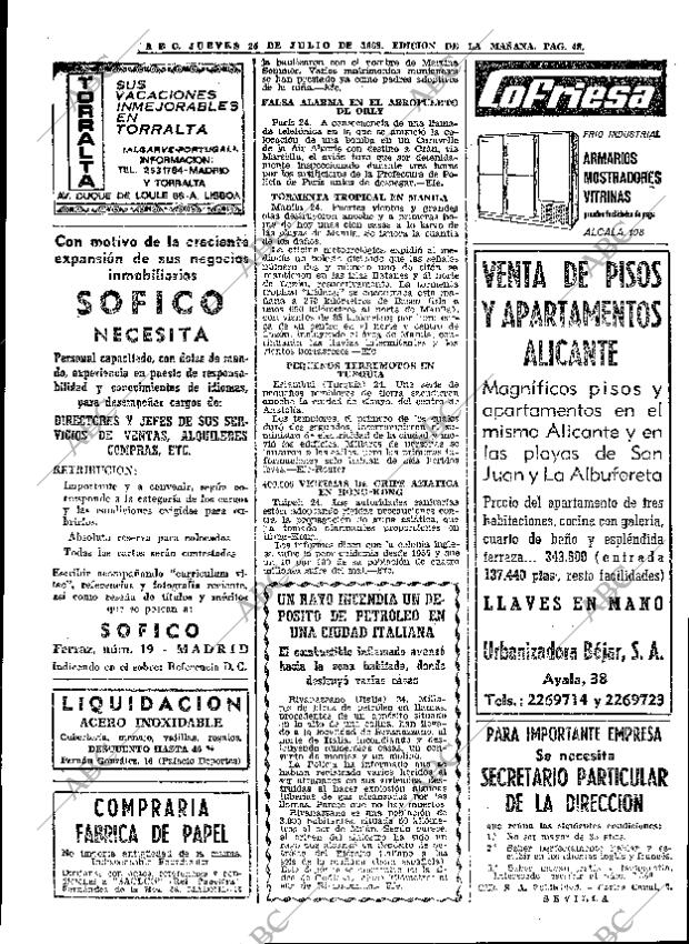 ABC MADRID 25-07-1968 página 48