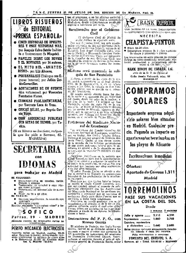 ABC MADRID 25-07-1968 página 58