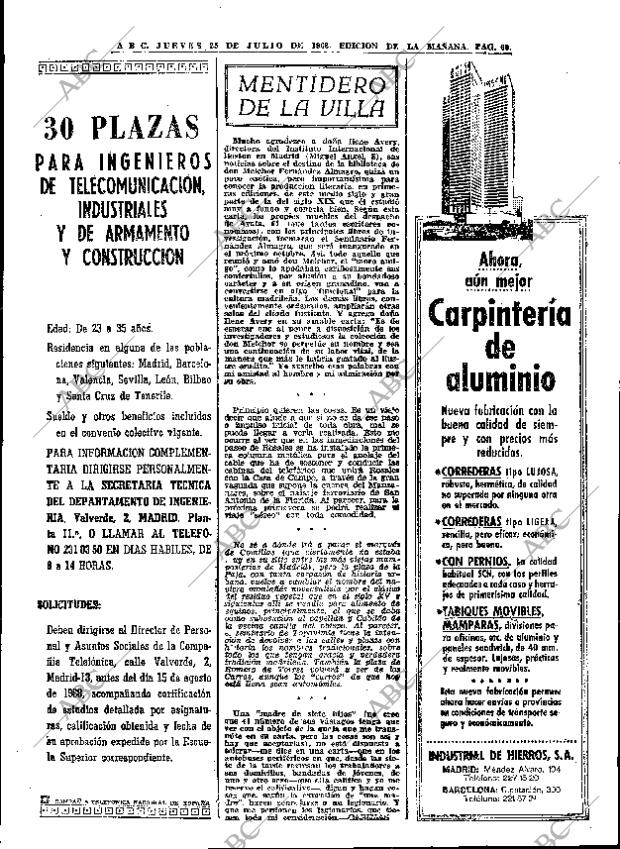 ABC MADRID 25-07-1968 página 60