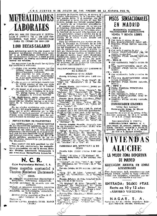 ABC MADRID 25-07-1968 página 76