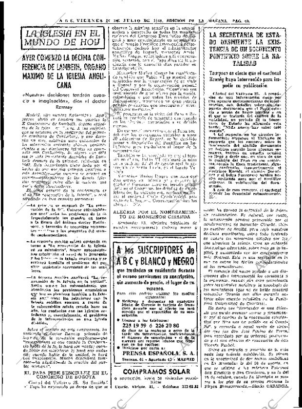 ABC MADRID 26-07-1968 página 40