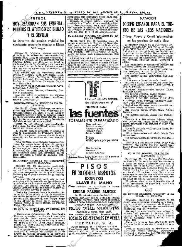 ABC MADRID 26-07-1968 página 62