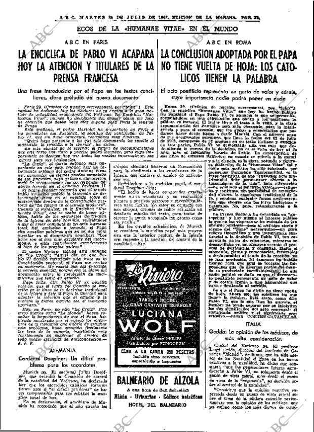 ABC MADRID 30-07-1968 página 31