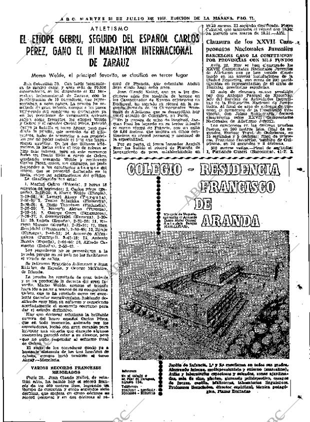 ABC MADRID 30-07-1968 página 71