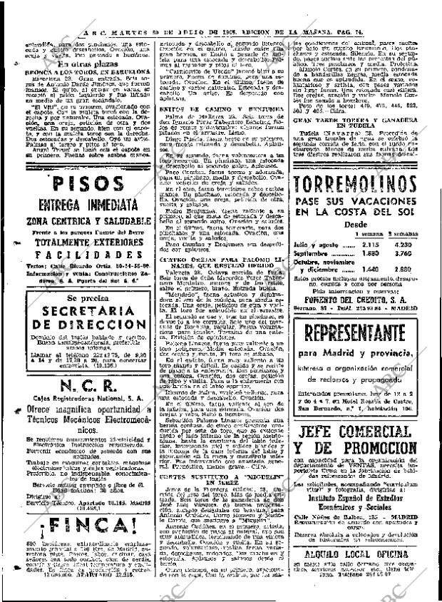 ABC MADRID 30-07-1968 página 74