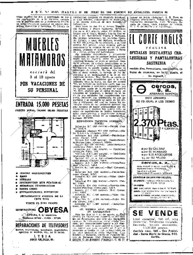 ABC SEVILLA 30-07-1968 página 58