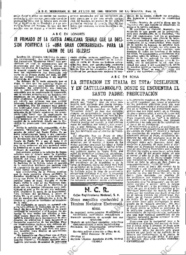 ABC MADRID 31-07-1968 página 32