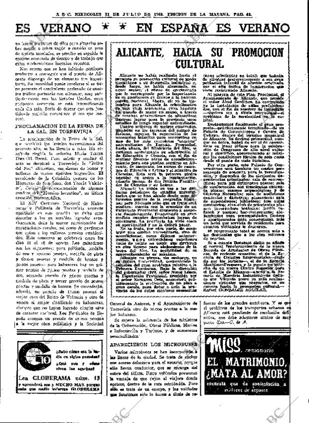 ABC MADRID 31-07-1968 página 43