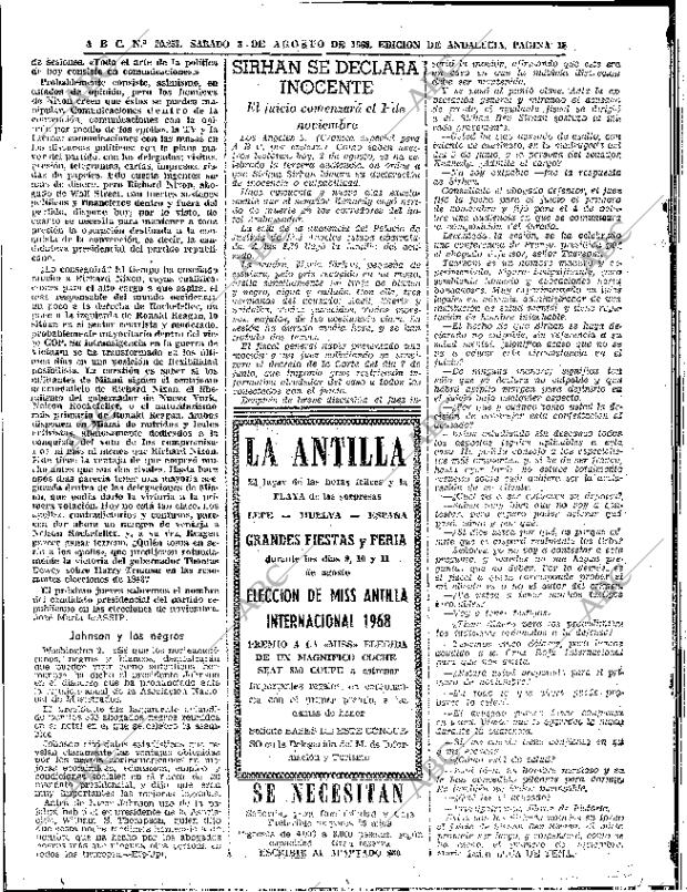 ABC SEVILLA 03-08-1968 página 18