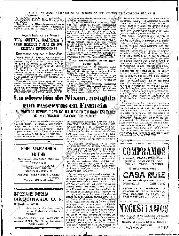 ABC SEVILLA 10-08-1968 página 18