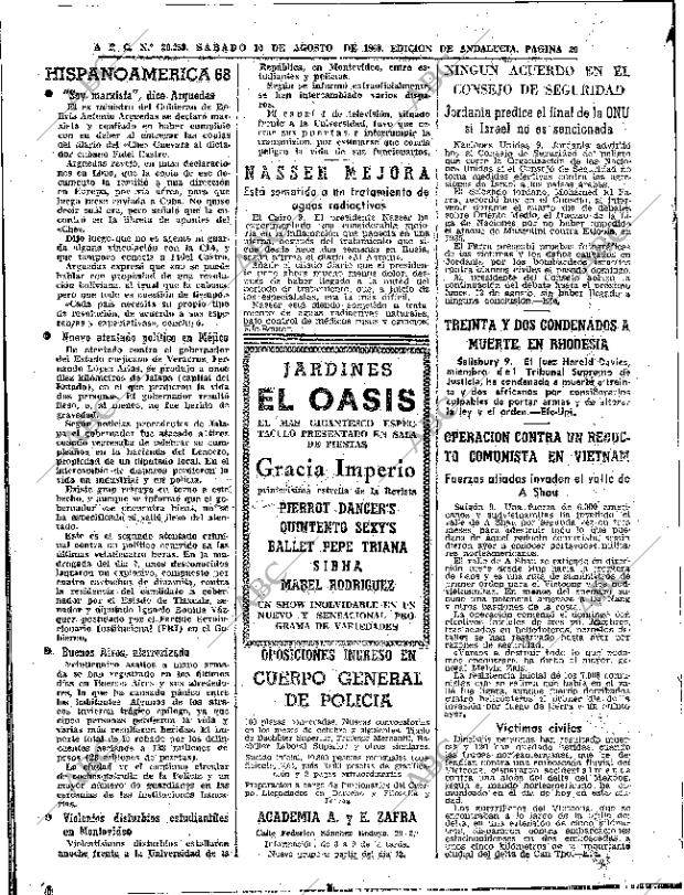 ABC SEVILLA 10-08-1968 página 20