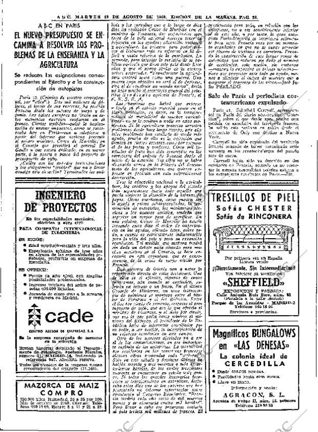 ABC MADRID 13-08-1968 página 28