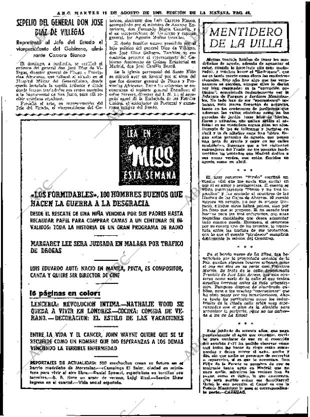 ABC MADRID 13-08-1968 página 45