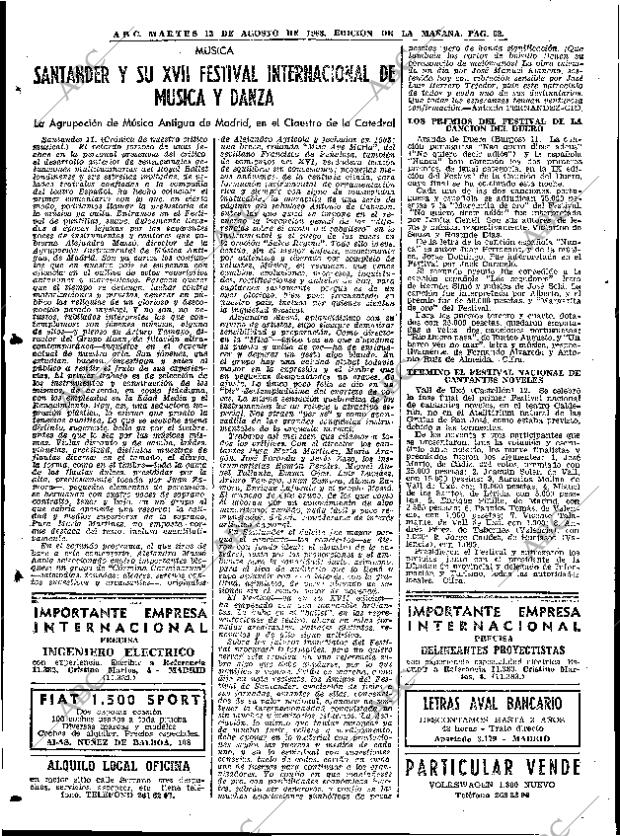 ABC MADRID 13-08-1968 página 62