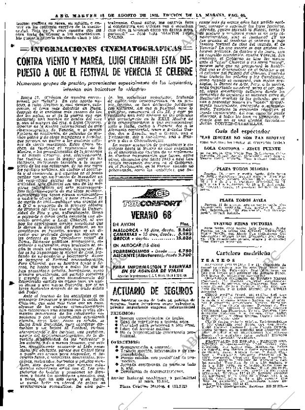 ABC MADRID 13-08-1968 página 64