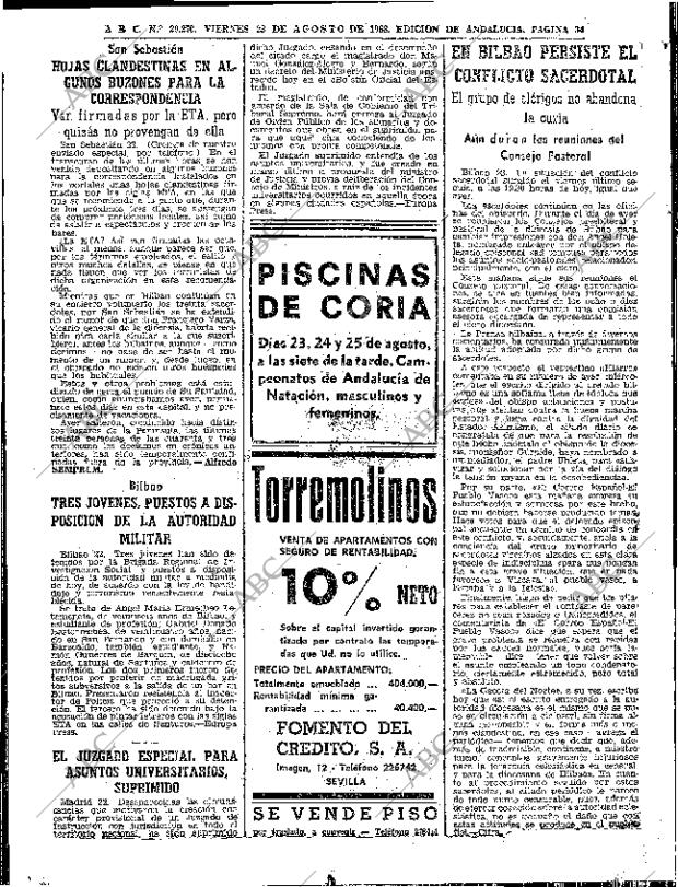 ABC SEVILLA 23-08-1968 página 32