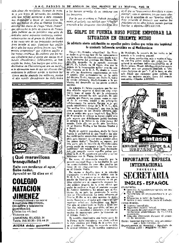 ABC MADRID 24-08-1968 página 30