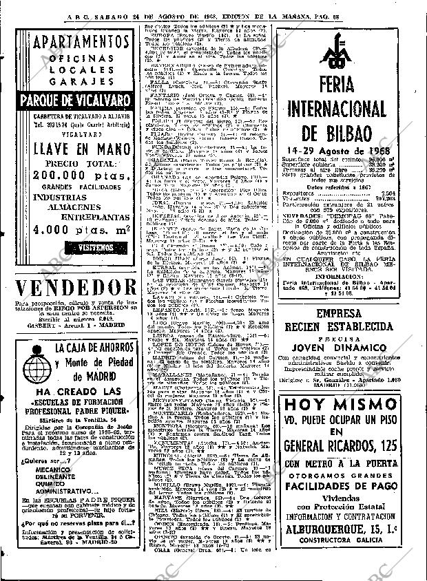 ABC MADRID 24-08-1968 página 68