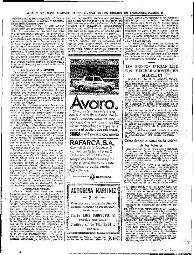 ABC SEVILLA 25-08-1968 página 26