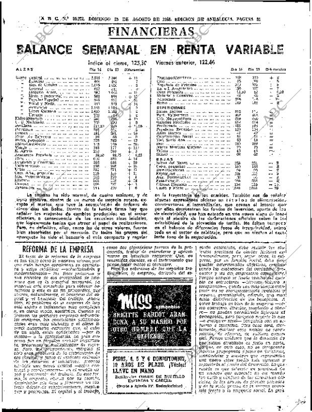 ABC SEVILLA 25-08-1968 página 31