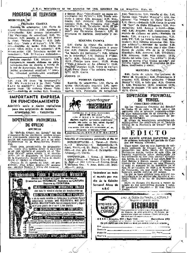 ABC MADRID 28-08-1968 página 69