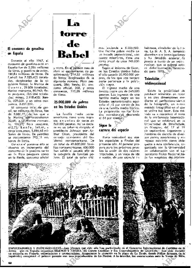 BLANCO Y NEGRO MADRID 31-08-1968 página 62